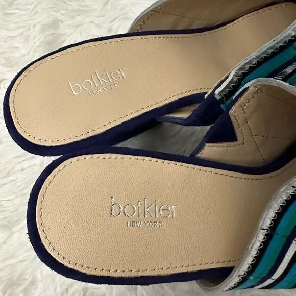 BOTKIER Womens Posie Suede Metallic Slip On Heeled Mules‎ in Ultramarine size 6 - Picture 4 of 10